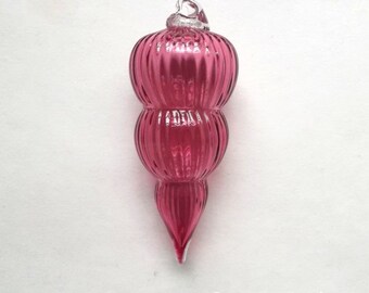 Mini Ornament - Jewel Color Series- Ruby with Clear Hook : DISASTER RELIEF