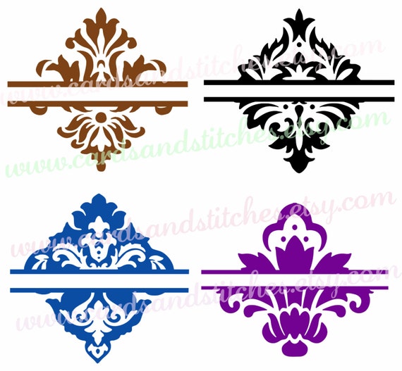 Download Damask SVG Split Damask SVG Damask Designs Vector