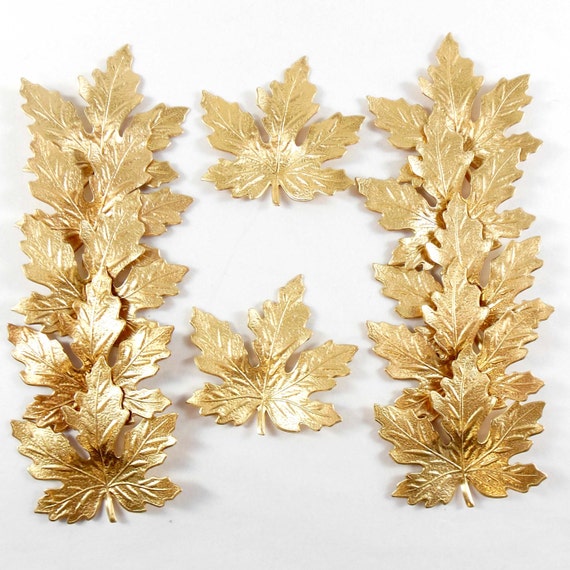 Brass leaves Maple leaves Jewelry Making Raw brass Antique