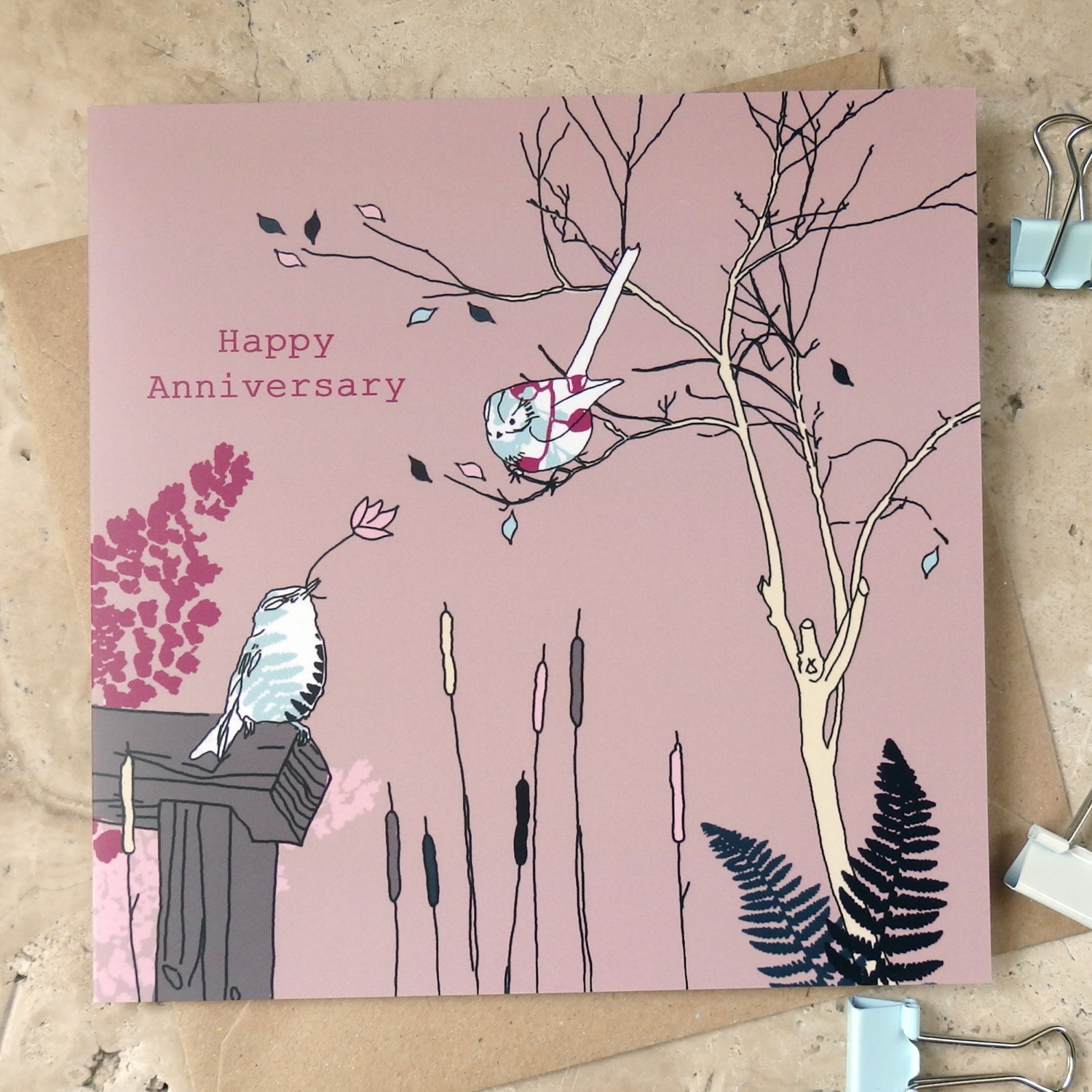 Inspirational 99 Anniversary Bird Card