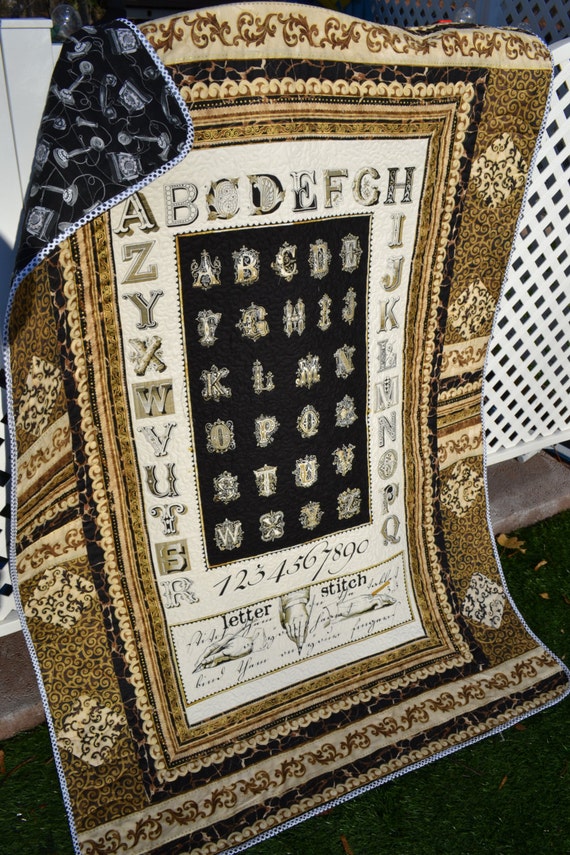 Wall Art Quilt Teacher Present Hipster by TrueloveQuiltsForYou