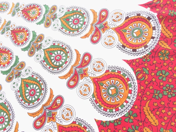 ORANGE PEACOCK BLANKET - Mandala Wall Hanging - Bohemian Throw - Bed Sheet - Hippie Blanket - Beach Towel - Shabby Chic - Mandala - Homeware