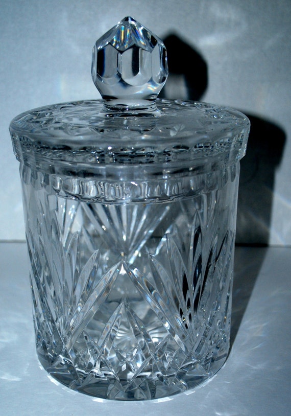 cut glass jar with lid