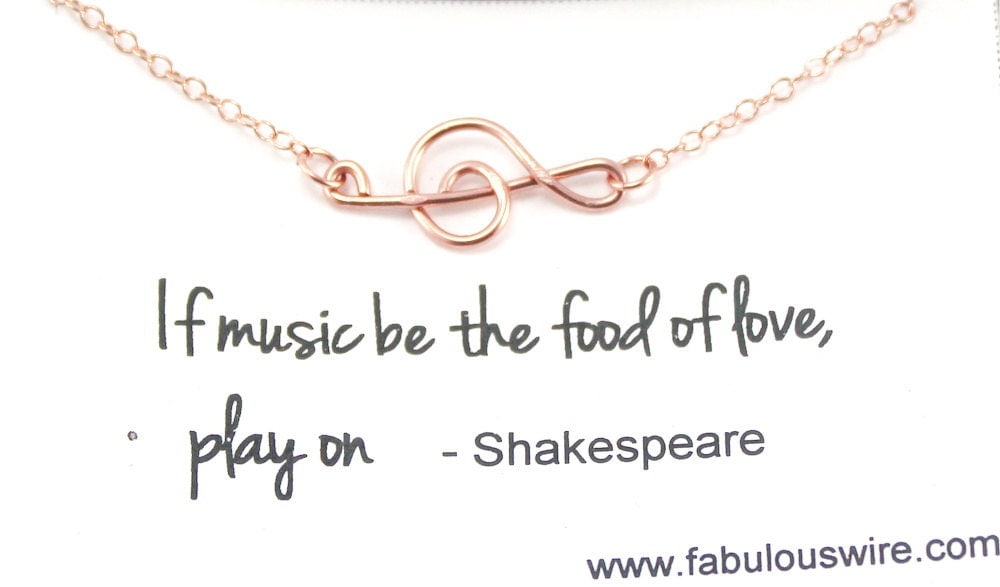 Rose Gold G Clef Bracelet