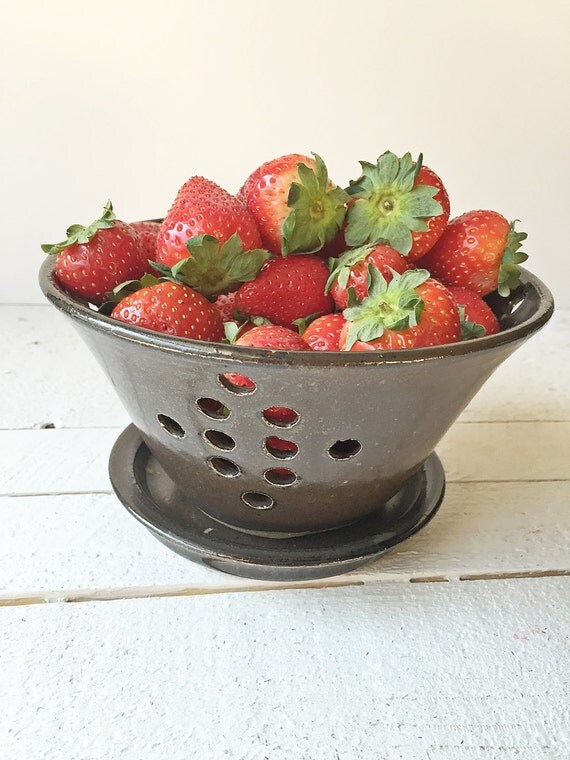ceramic berry bowl berry colander pottery ceramic colander