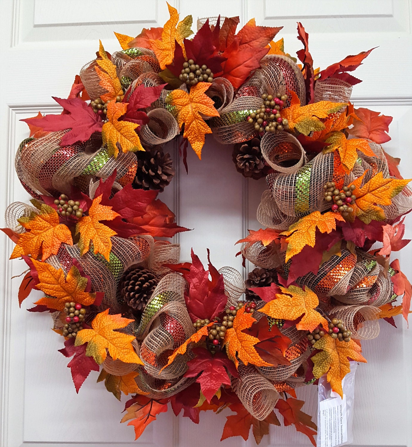 FallFall Mesh WreathFall WreathFall Grapevine