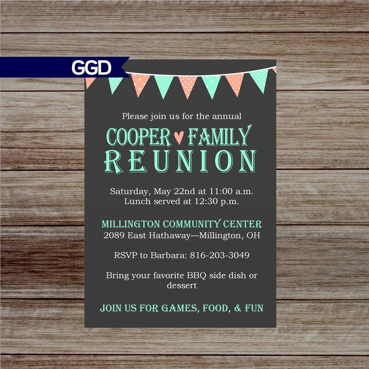 Family gathering invitation image