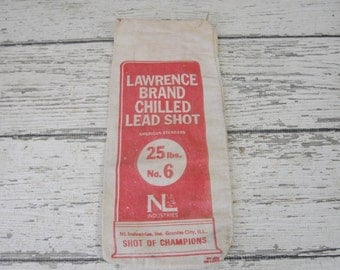 Vintage Lawrence Brand Sot Bag Lead Shot Ammo Bag Ammo Pouch