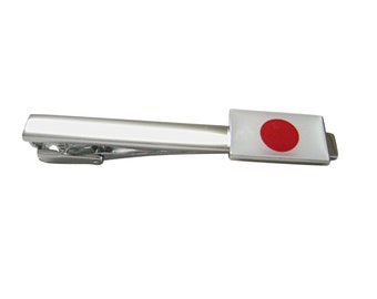 Japan Flag Square Tie Clip