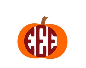 Monogram Pumpkin SVG for Silhouette and Cricut