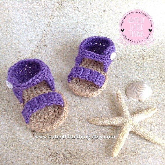 Crochet Baby Girl Sandals Baby Girl Sandals by CutestlittleThing