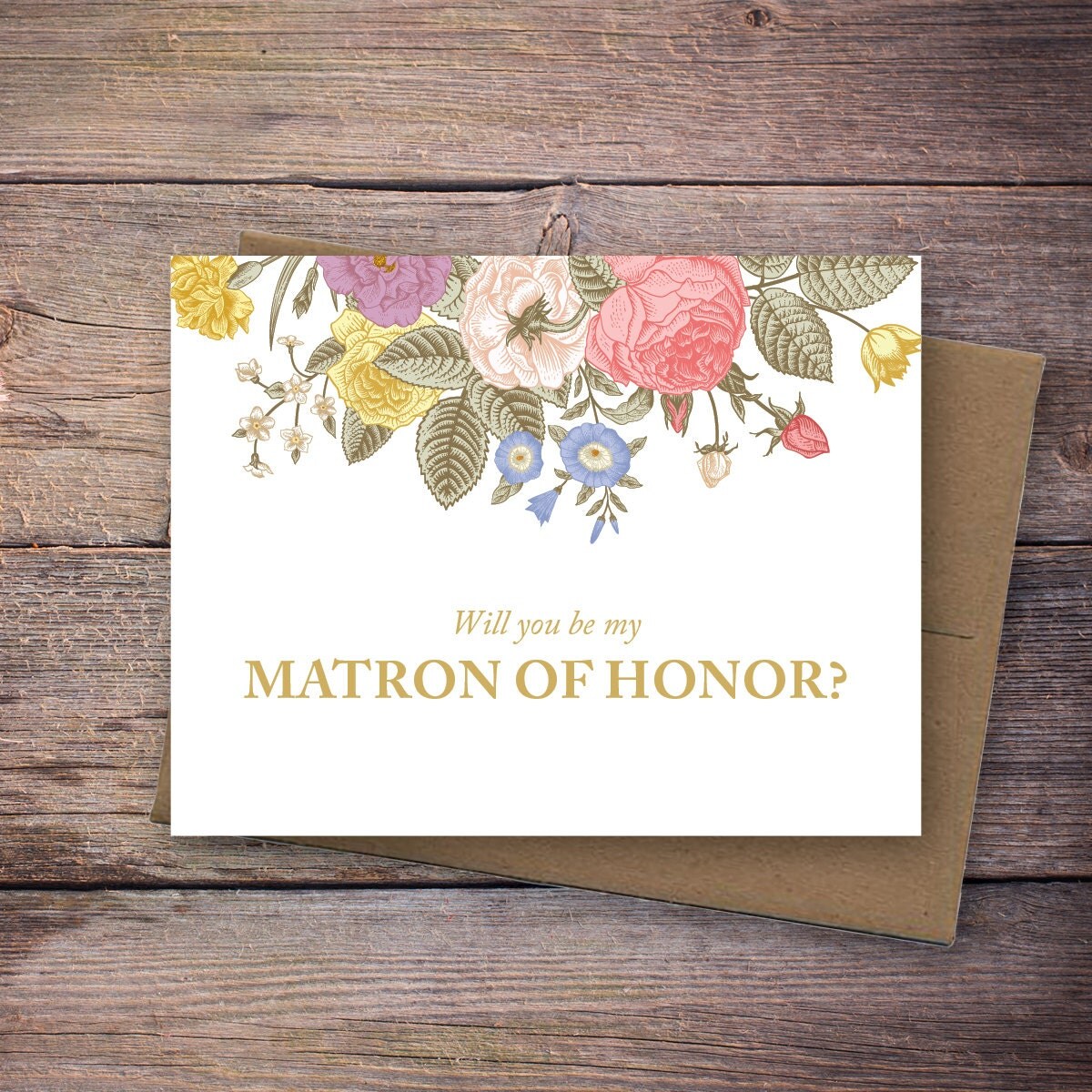 Free Printable Will You Be My Matron Of Honor Card Printable Templates