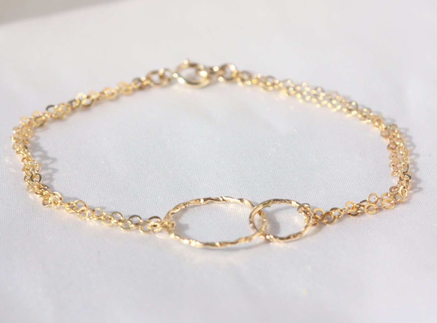 Gold Bracelet Circles bracelet bridesmaid jewelry.