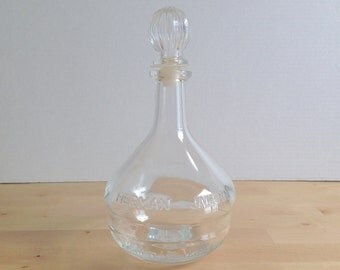 Large Vintage Herman Jansen Anno 1777 Glass Decanter