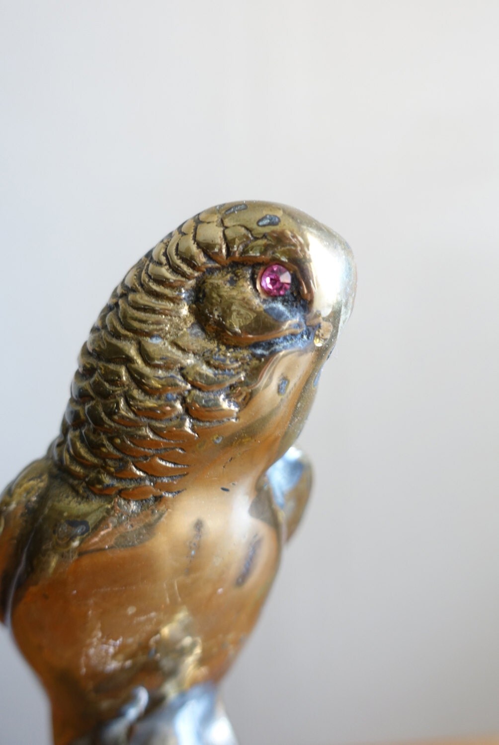 Vintage Brass Parrot Figurine by CaprockVintage on Etsy