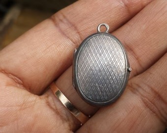 Antique Victorian Sterling Silver Locket Pendant
