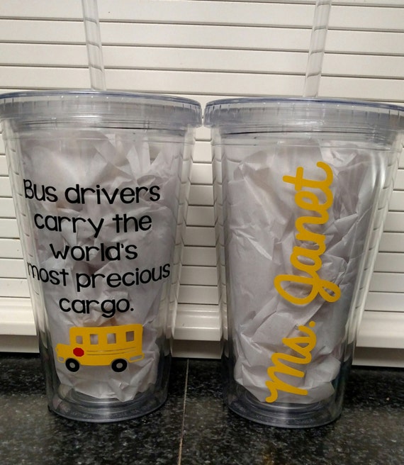 Bus Driver Precious Cargo Personalized Acrylic Tumbler Coffee