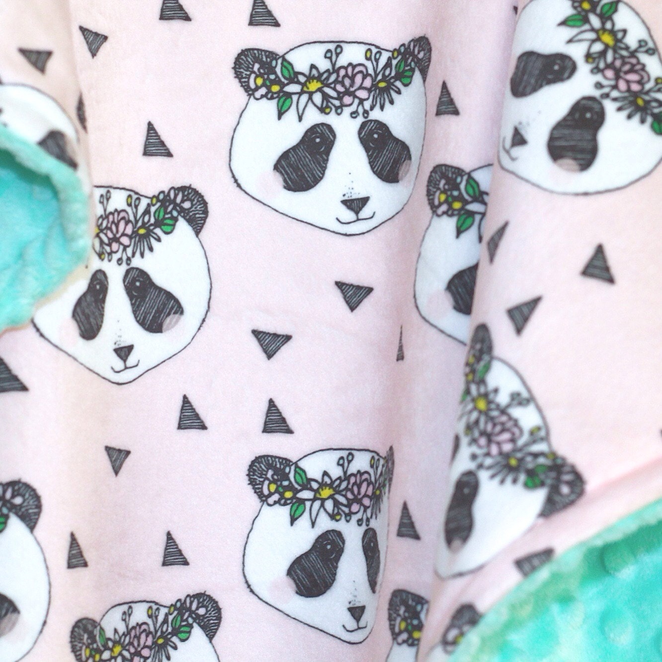 Panda Baby BlanketBaby Girl BlanketBaby by ThePurpleBobbin