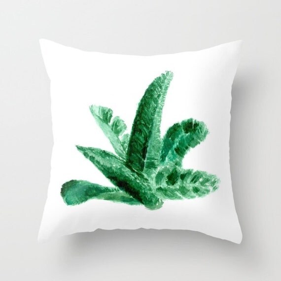 banana blue pillow