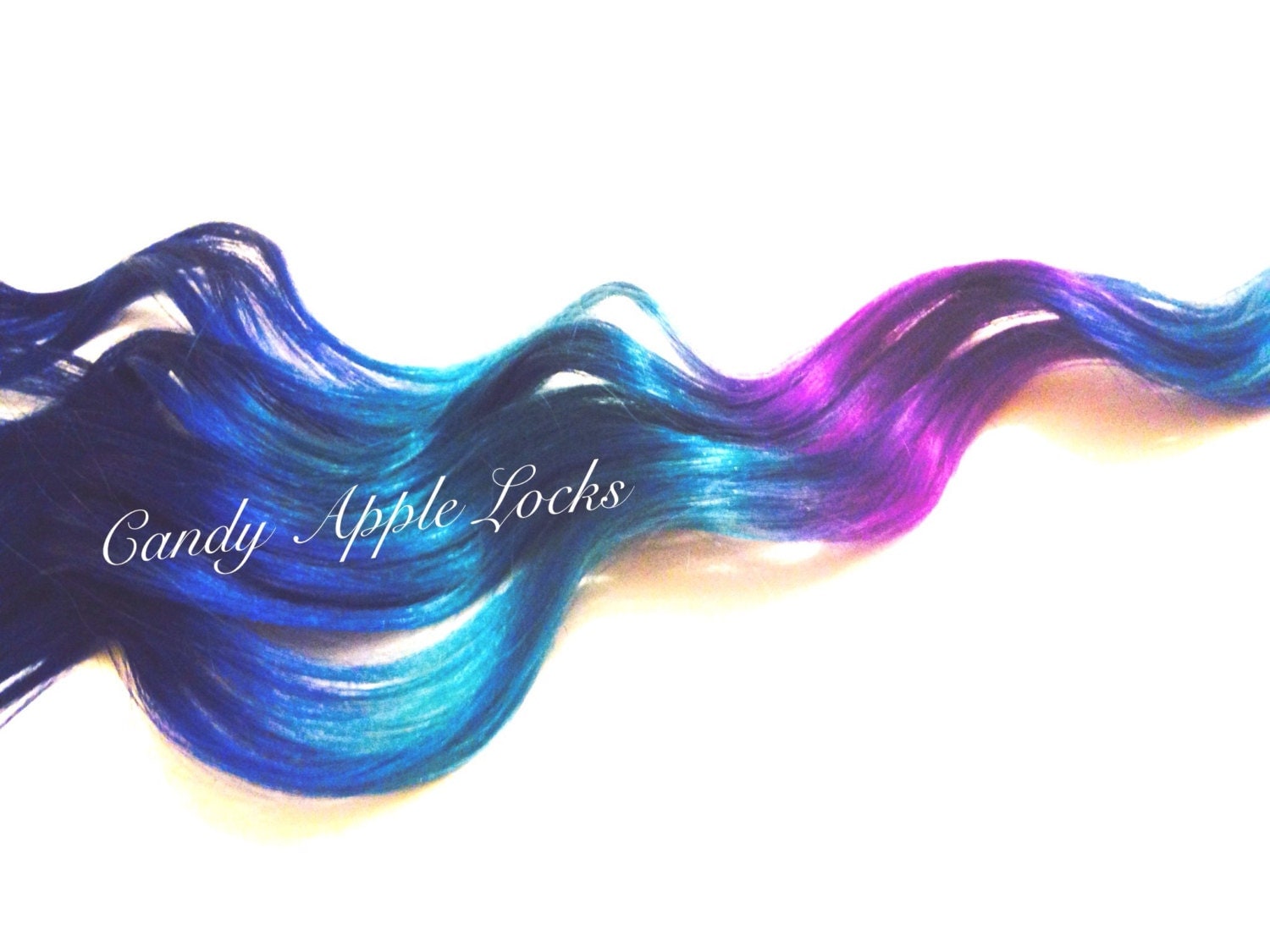 Blue Curly Hair Extensions - Etsy - wide 6