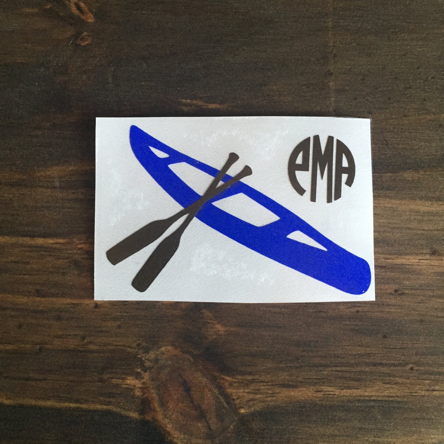 Monogrammed Kayak Decal Monogram Canoe by