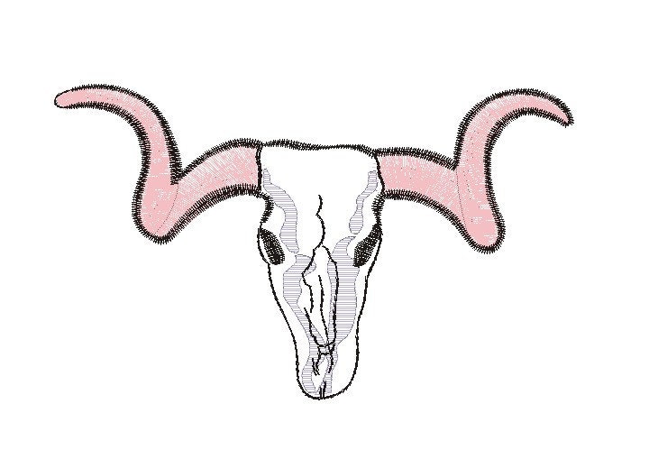 ram head embroidery design