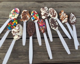 Chocolate Dipped Spoons