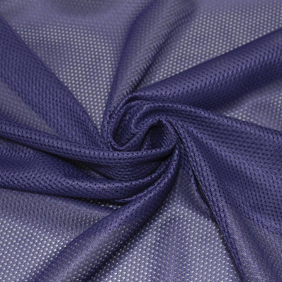 Navy Micro Mesh Knit Fabric by the Yard Football Fabric