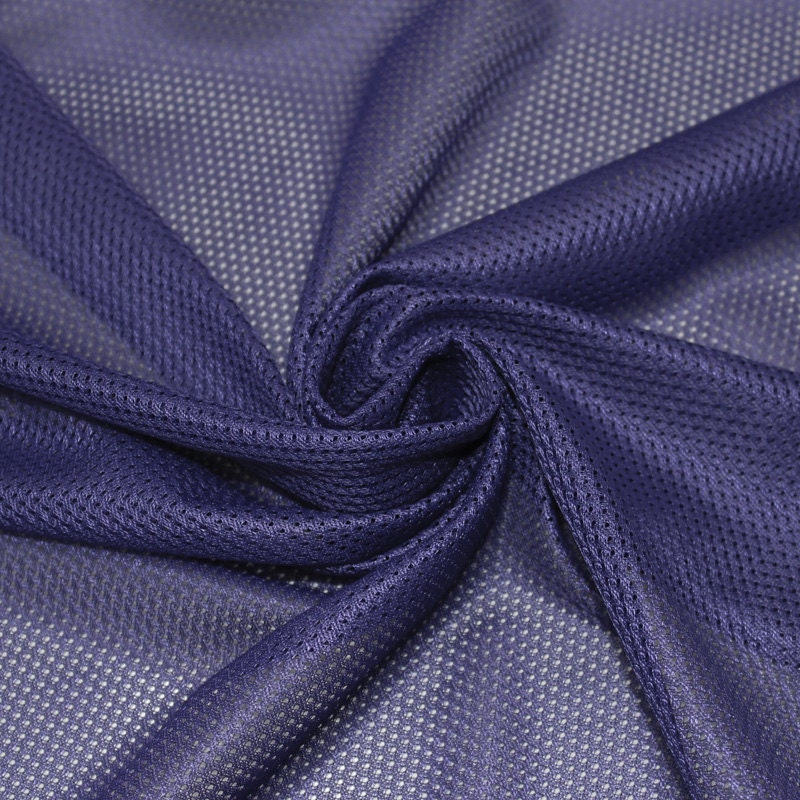 Navy Micro Mesh Knit Fabric by the Yard Football Fabric