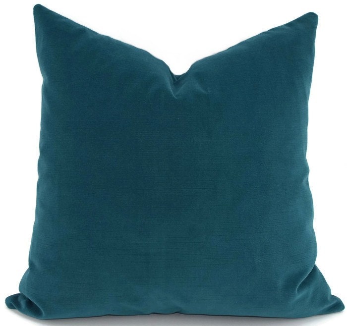 Throw Pillow Cover Deep Turquoise Velvet Pillow Cover 18x18