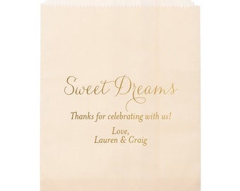 Wedding Candy Buffet Bar Bags | Personalized Candy Bags | Wedding Favor Bags | Custom Wedding Candy Bags | Candy Bags with Shiny Gold Foil