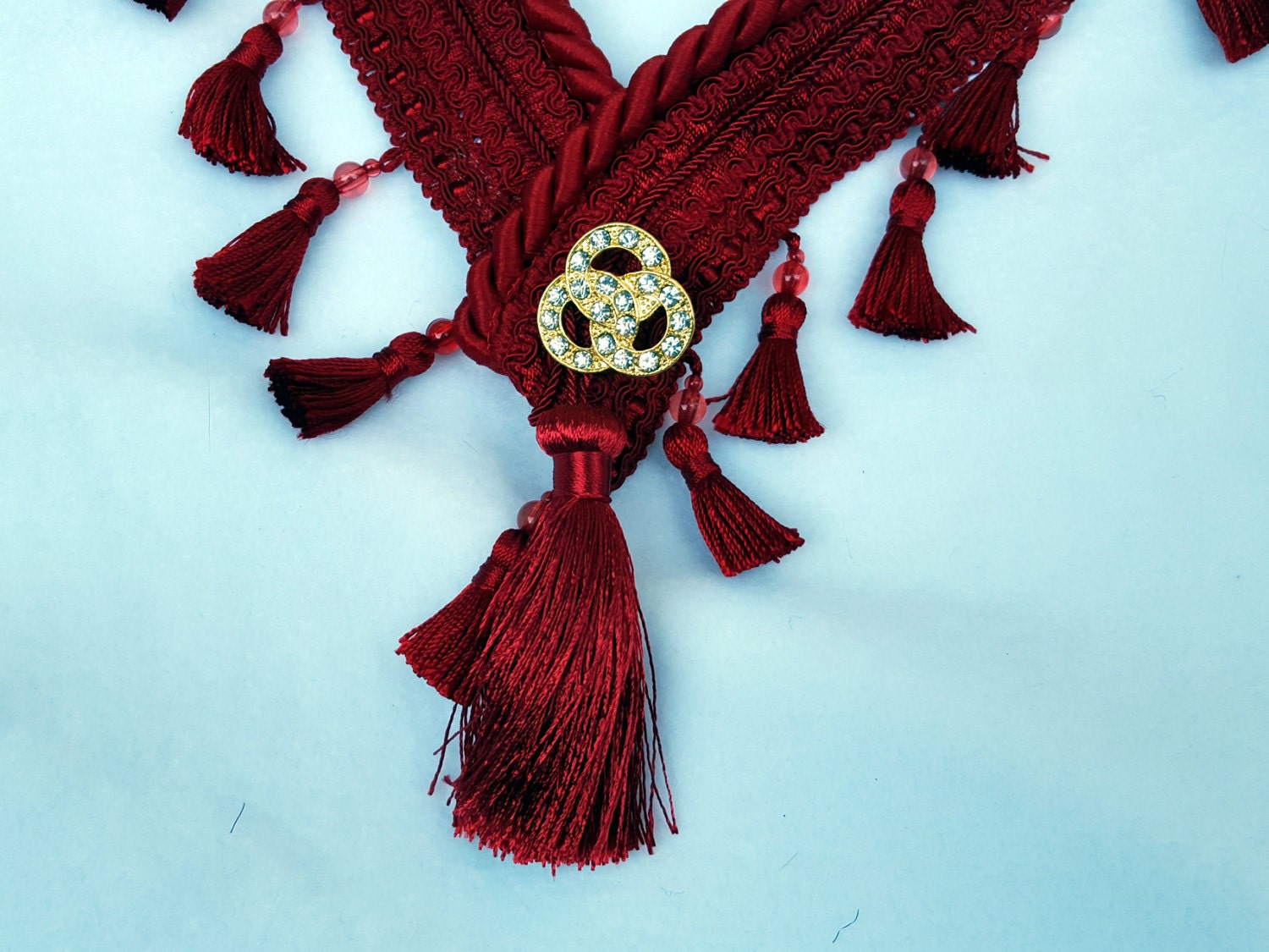 Red Tassel Breast Collar Tasseled Horse Costume Equine