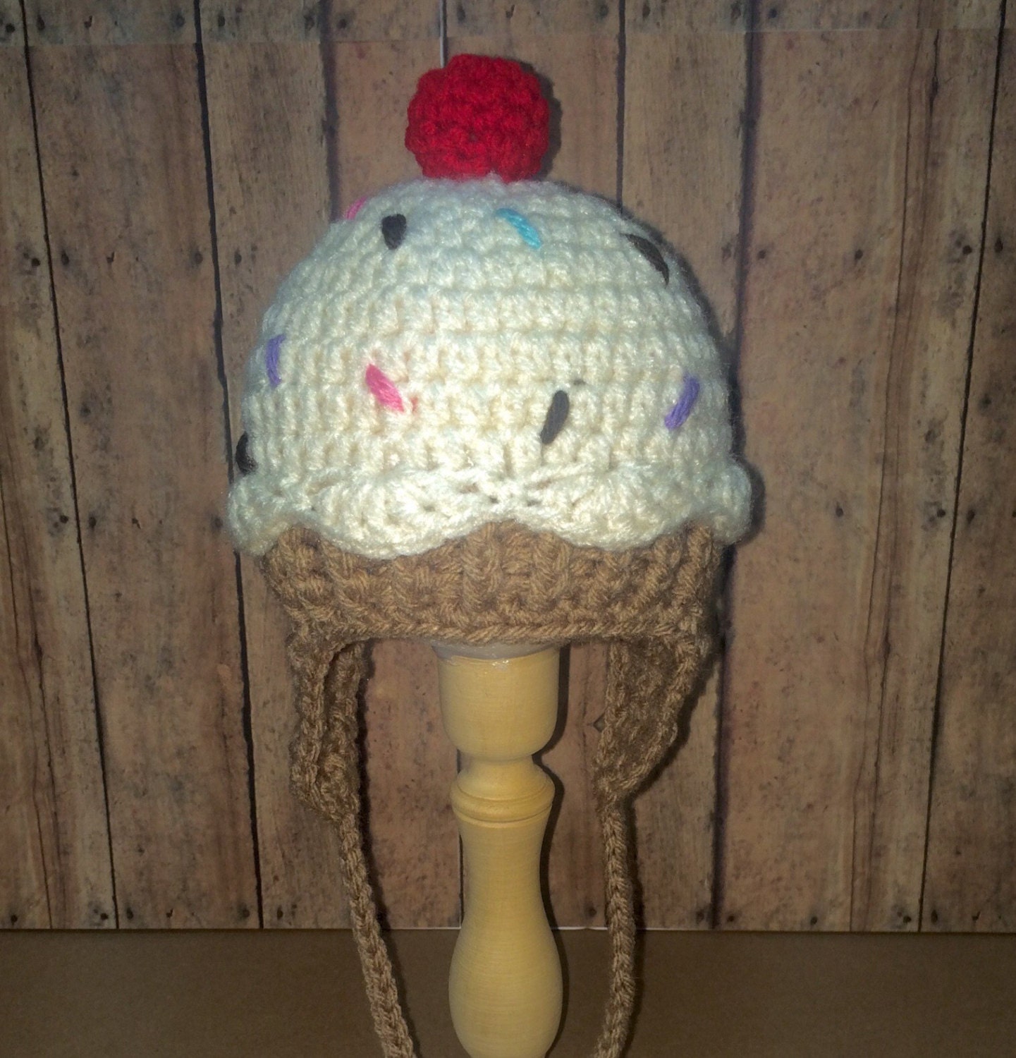 Crochet Cupcake/Ice Cream hat