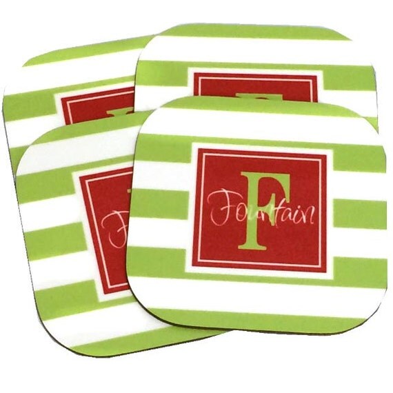 monogram coaster set for christmas gifts by madformonograms monogram coaster set for christmas gifts by madformonograms