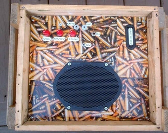 Portable guitar amp cigar box guitar Ammo Crate guitar amp 5 FULL WATTS !!!!