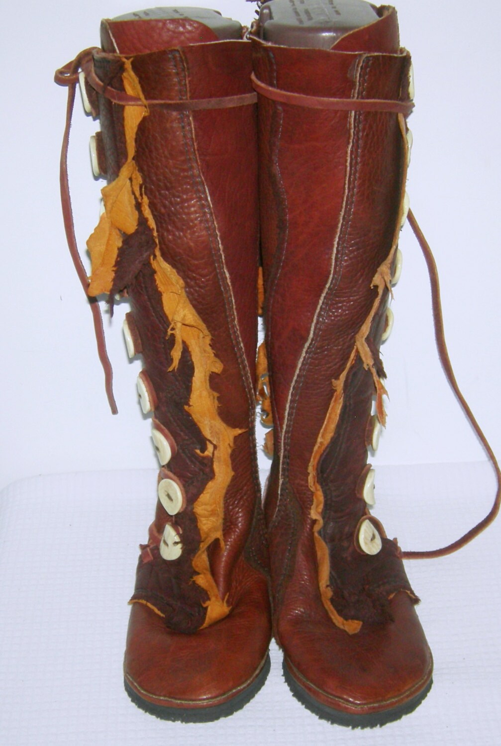 FOOTLOOSE Moccasin Boots Aspen Buffalo Skin Leather