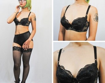 Black Lace Bra