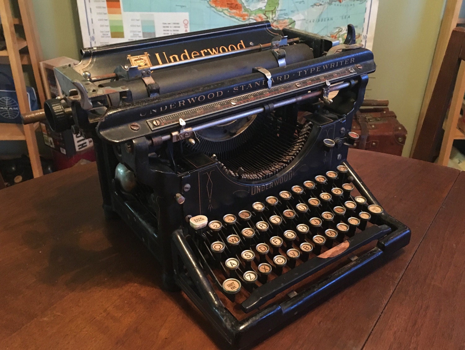 Beautiful Antique 1909 Underwood 5 Typewriter Working