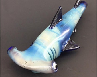 Hammerhead Shark Glass Tobacco Pipe - H*306