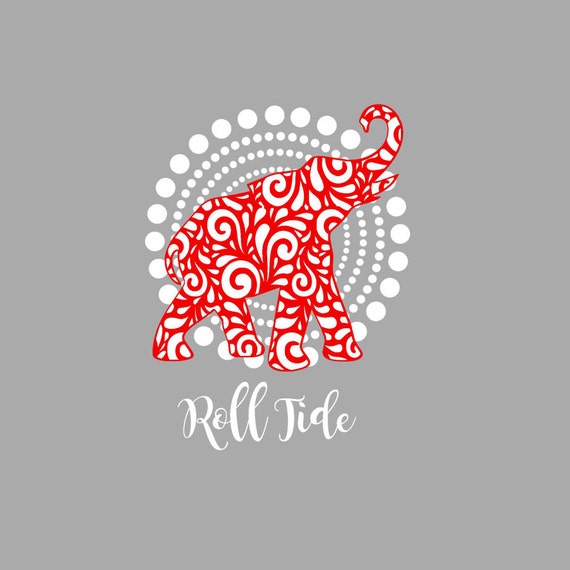 Download Alabama Roll Tide Elephant on circle background SVG Studio Eps