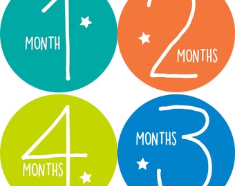 12 month sticker | Etsy