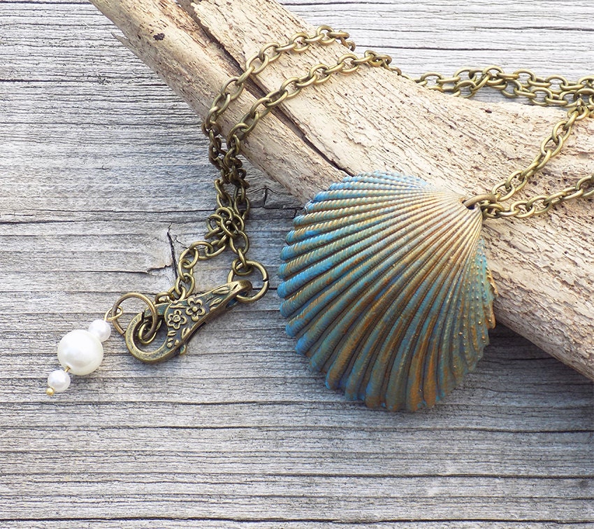 Painted Shell Necklace Seashell Necklace By Enchantedwhispersart