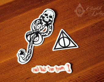 Harry Potter Temporary Tattoo Pack for every cosplay needs! Black Mark, Deathly Hallows and I Must Not Tell Lies. Customizable upon request.