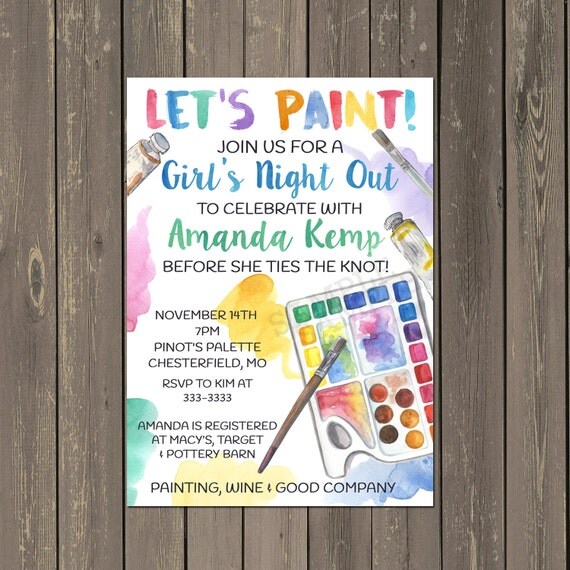 Paint Party Invitation Ideas 10