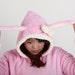 Adult Pajamas Anime Cosplay Costume Sexy Sleepwear polar rebbit ears kigurumi  pink bunny