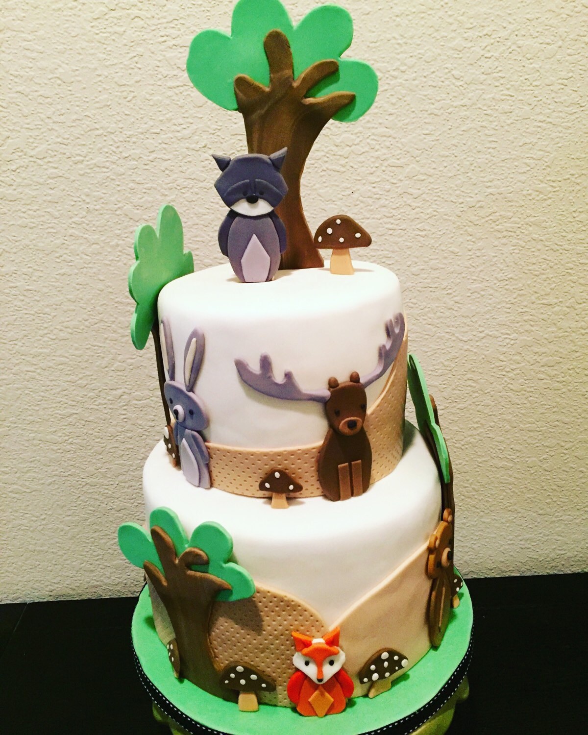 Woodland Animals Fondant Cake Decorations Forest Theme Baby