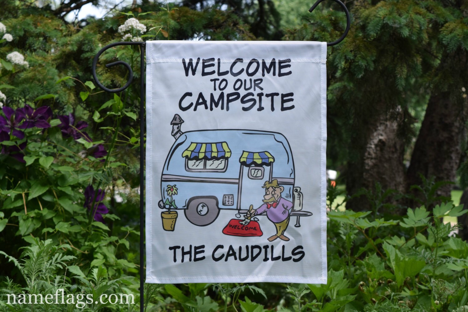 Personalized Camping Flag Garden or House Flag to