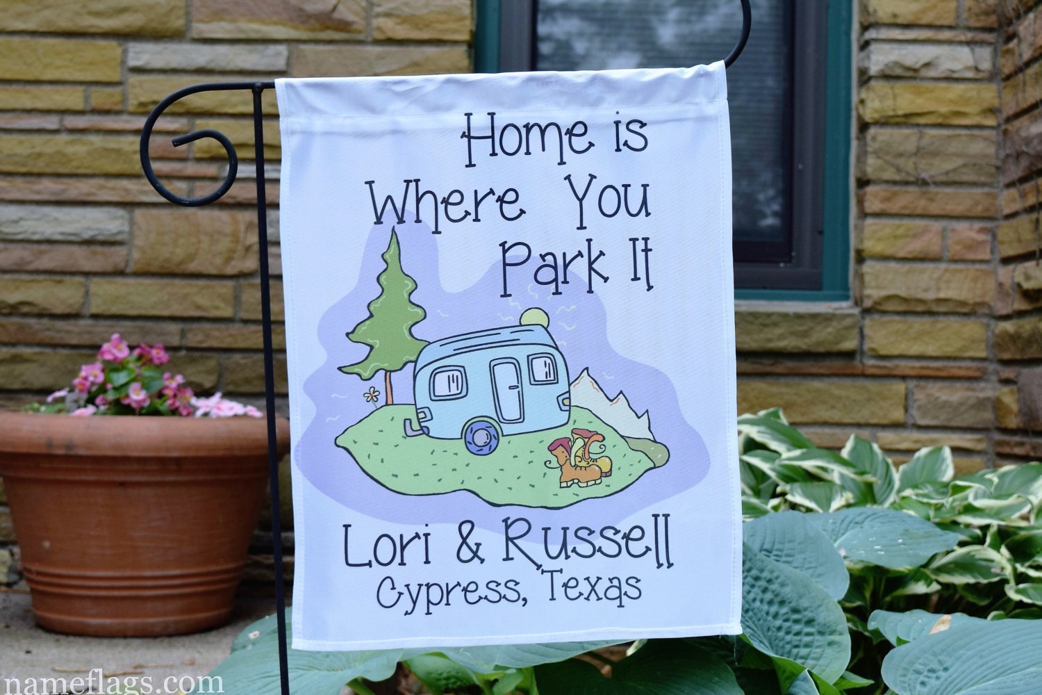 Personalized Camping Flag Garden or House Flag Home by ...