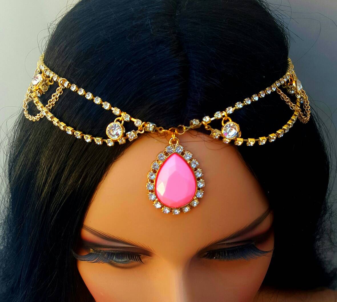 Gold head Chain Hair Jewelry Boho Head Chain Hair Band Hair