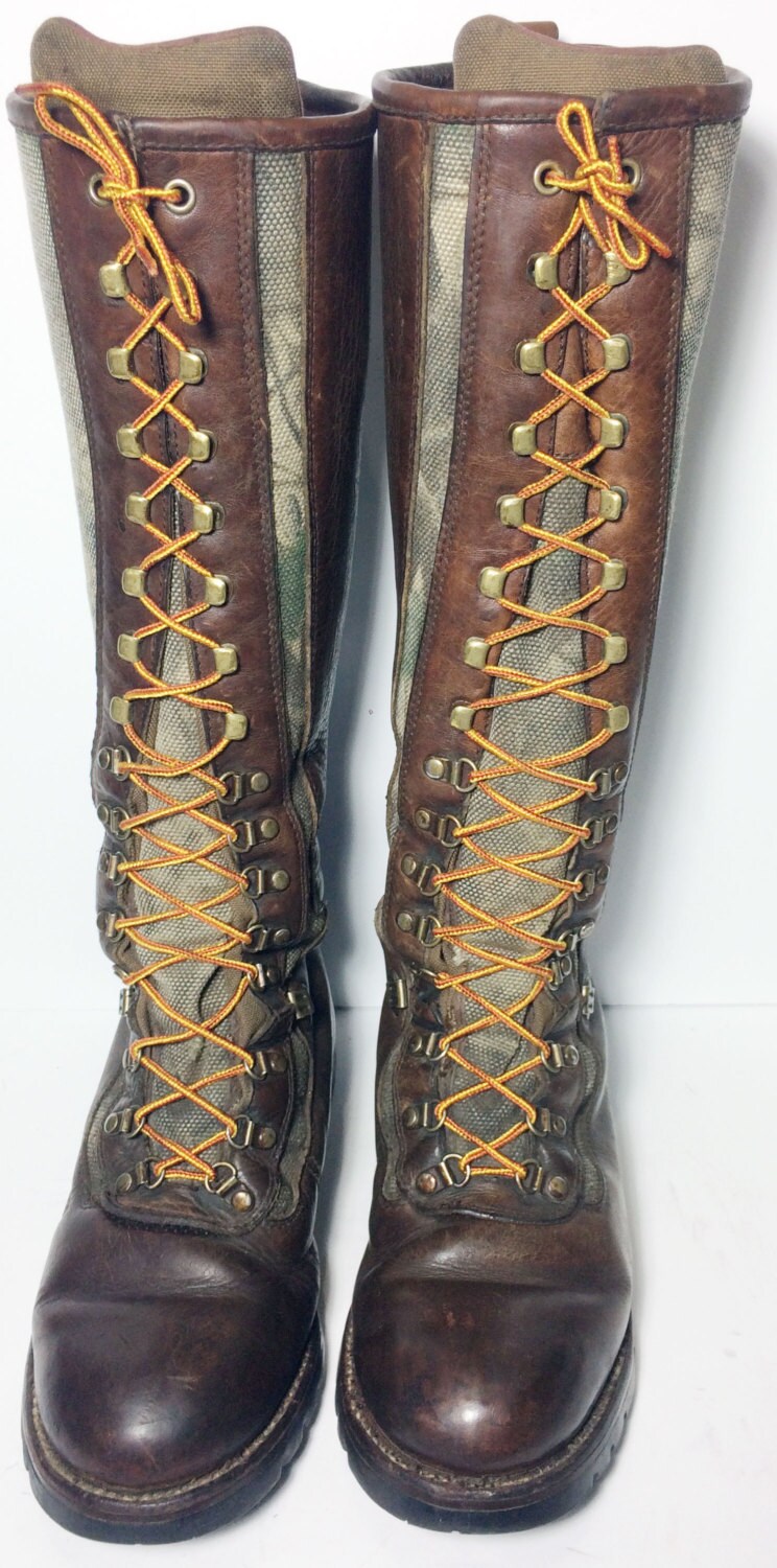 snakeskin tie up boots